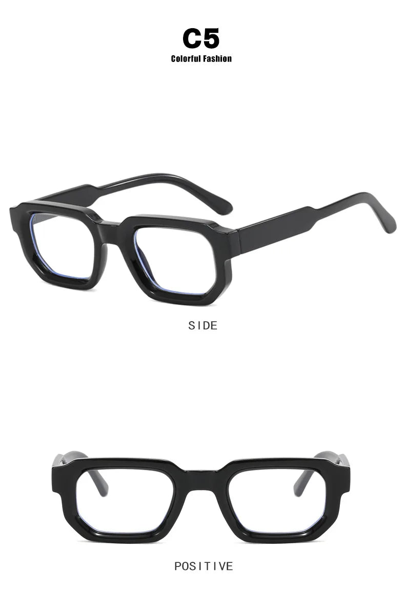Men Vintage Rectangle Frame Sunglasses Fashion Retro Sun Glasses Luxury Brand Design UV400 Shades Eyewear Women Goggles