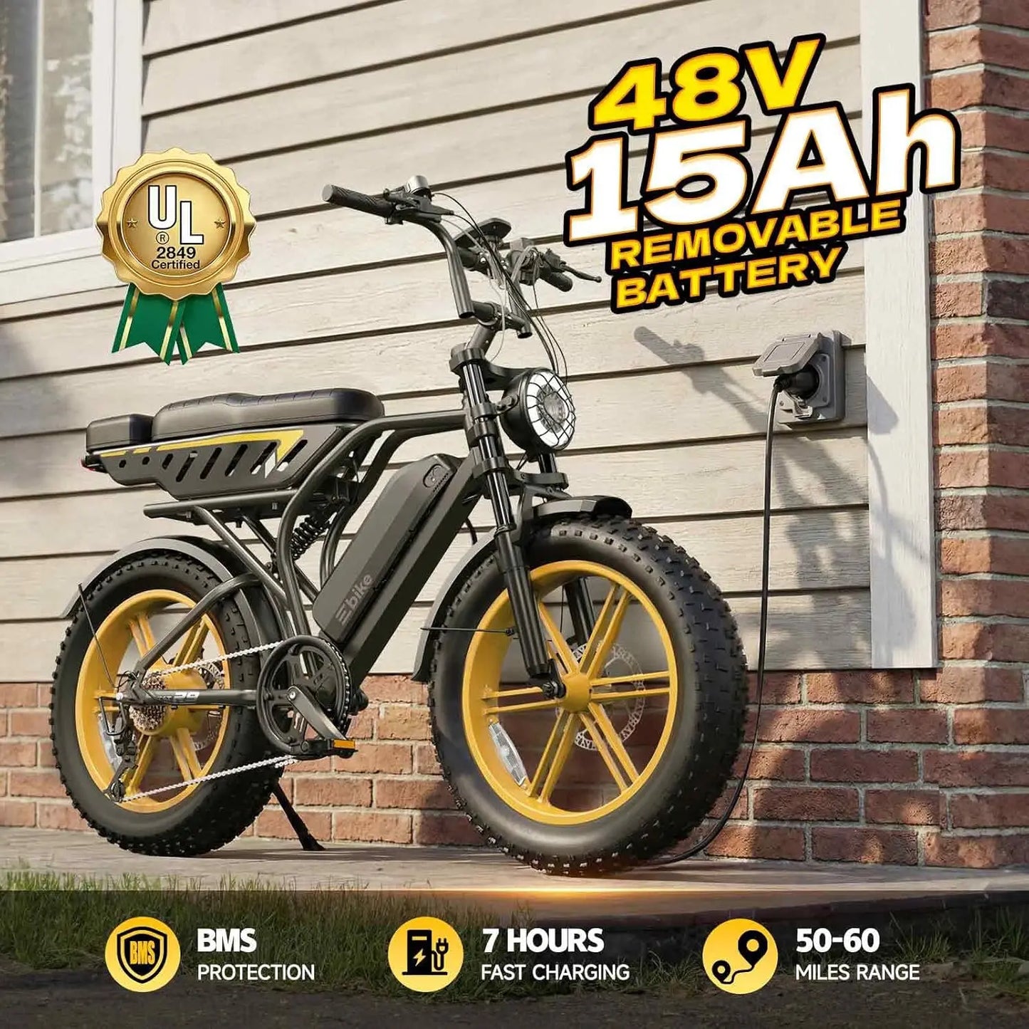 TST Electric Bike for Adults, 1500W Peak Motor Ebike with 48V 15/25/30Ah Built-in Battery, 60/120 Miles Range 28, Customized