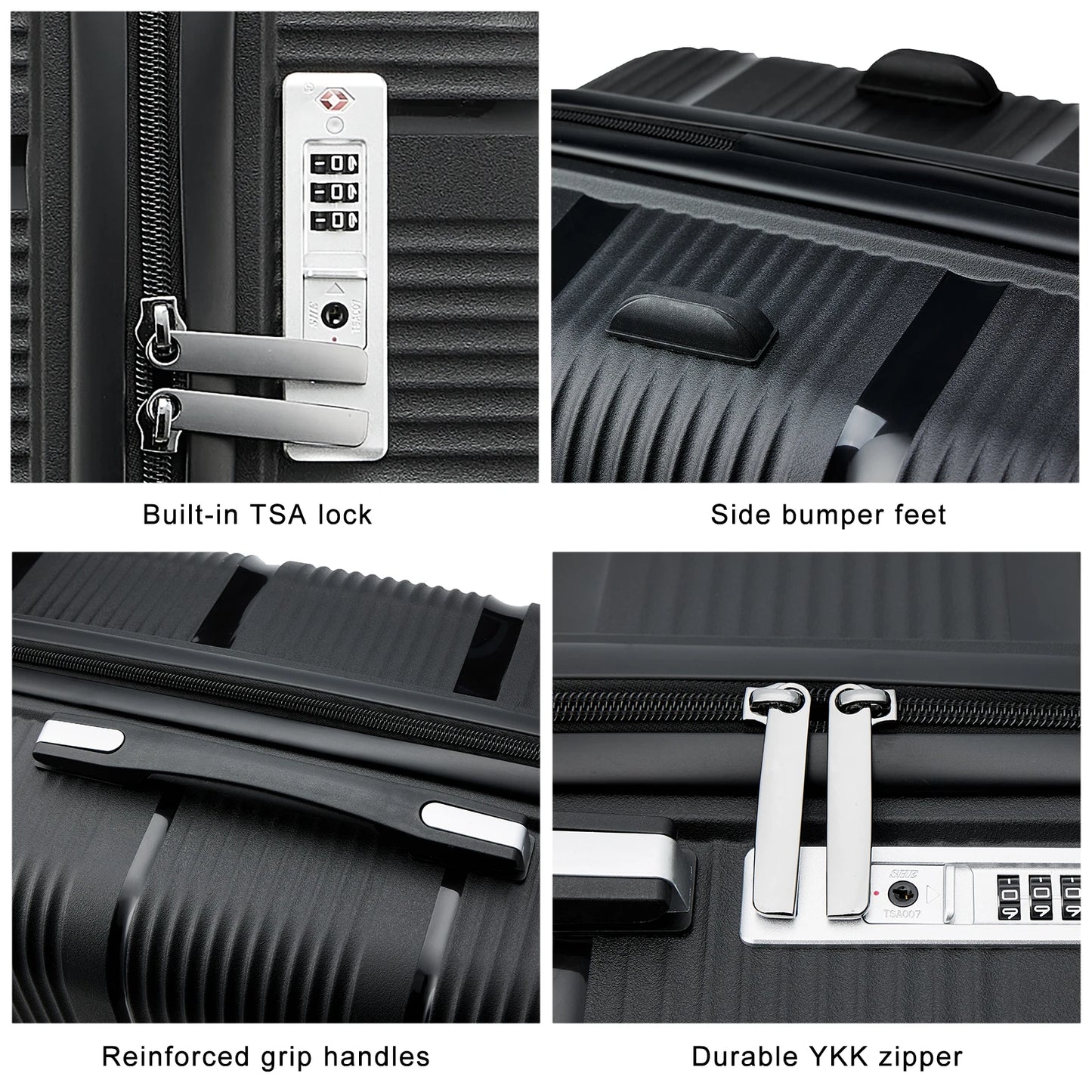 Travel Suitcase Rolling, Carry on Boarding Luggage Cabin Set with Cosmetic Case Spinner Wheels Travel Trolley Case 13 20 Inch