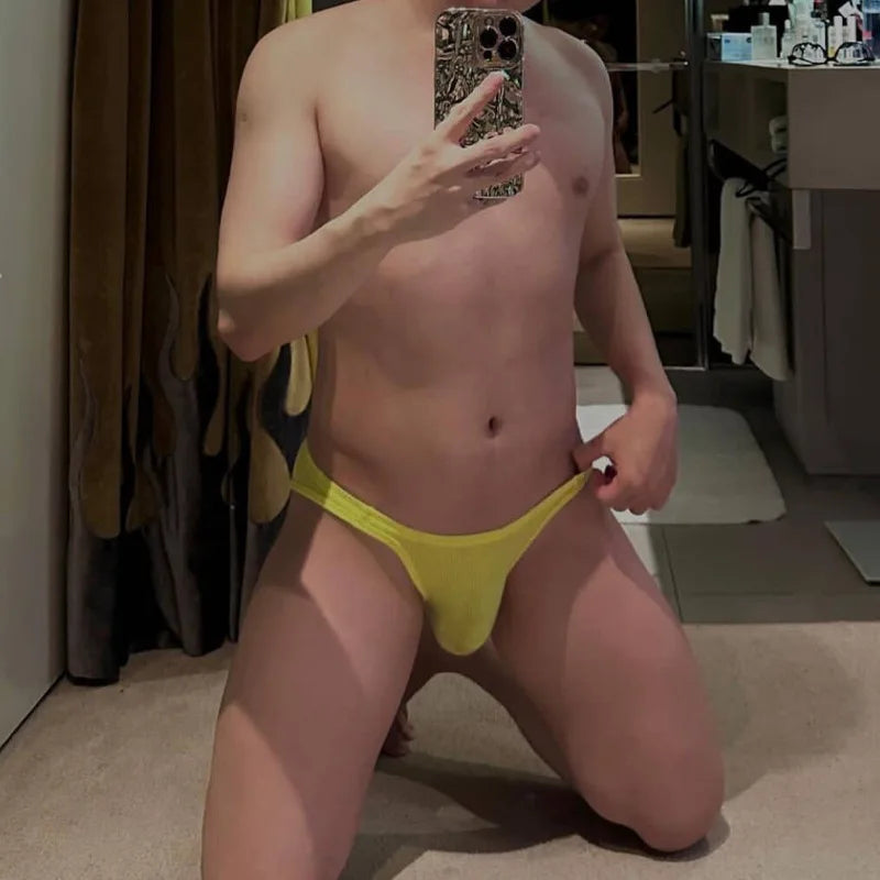 Mens Underwear Solid Briefs Shorts Hombre Man Panties Solid Comfortable Low Waist U Convex Pouch Underpants Cueca Calzoncillo