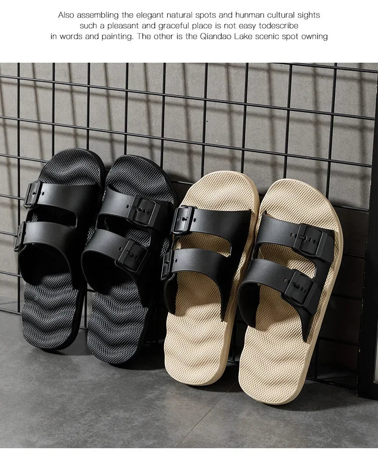 Slippers for Men In Summer Outdoor Wear Home Use Couples Indoor Soft Soles Bathrooms Non-skid Extra Large 4849 Sandals Slippers