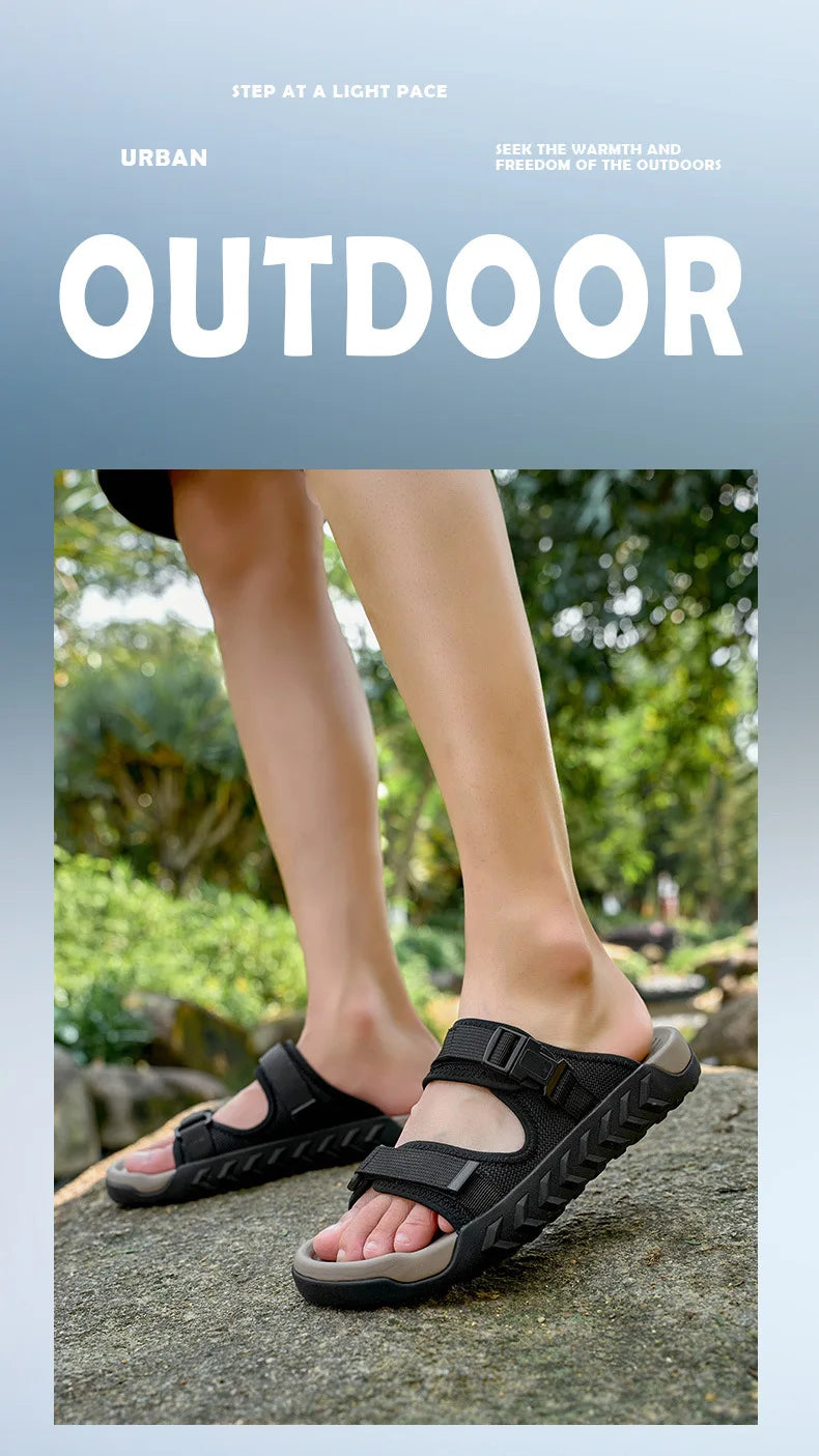 Summer Men Women Casual Sandals Couple Breathable Beach Slipper Outdoor Thick Soled Non Slip Sports Slippers for Men Big Size47