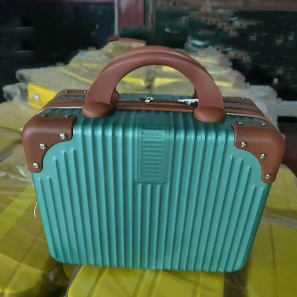 14 inch Lightweight Mini Travel Suitcase Cosmetic Box Waterproof Hand Luggage Organizer Makeup Case Protable Small Boarding Case