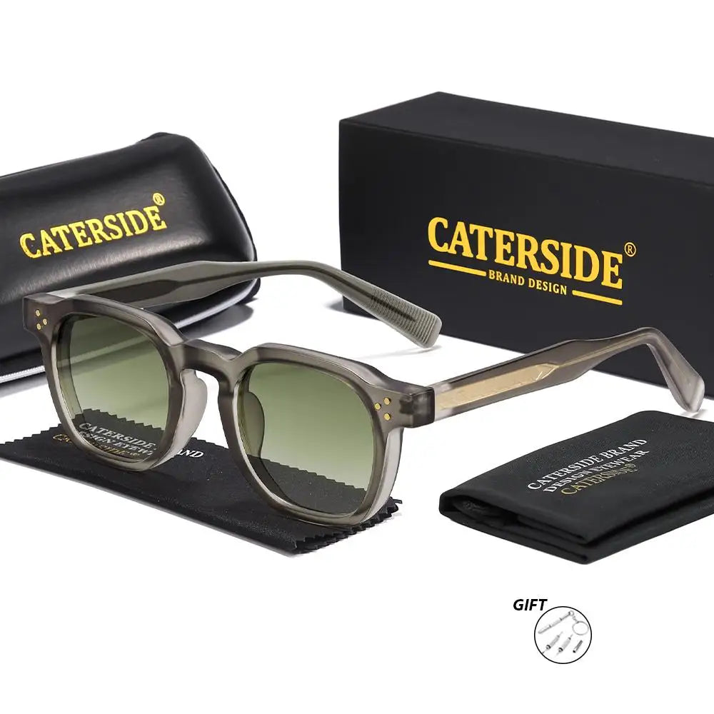 CATERSIDE Fashion Prescription Sunglasses 1.56 Refractive Index Lens Men's Small  Square Frame Women's Optical Sun Glasses