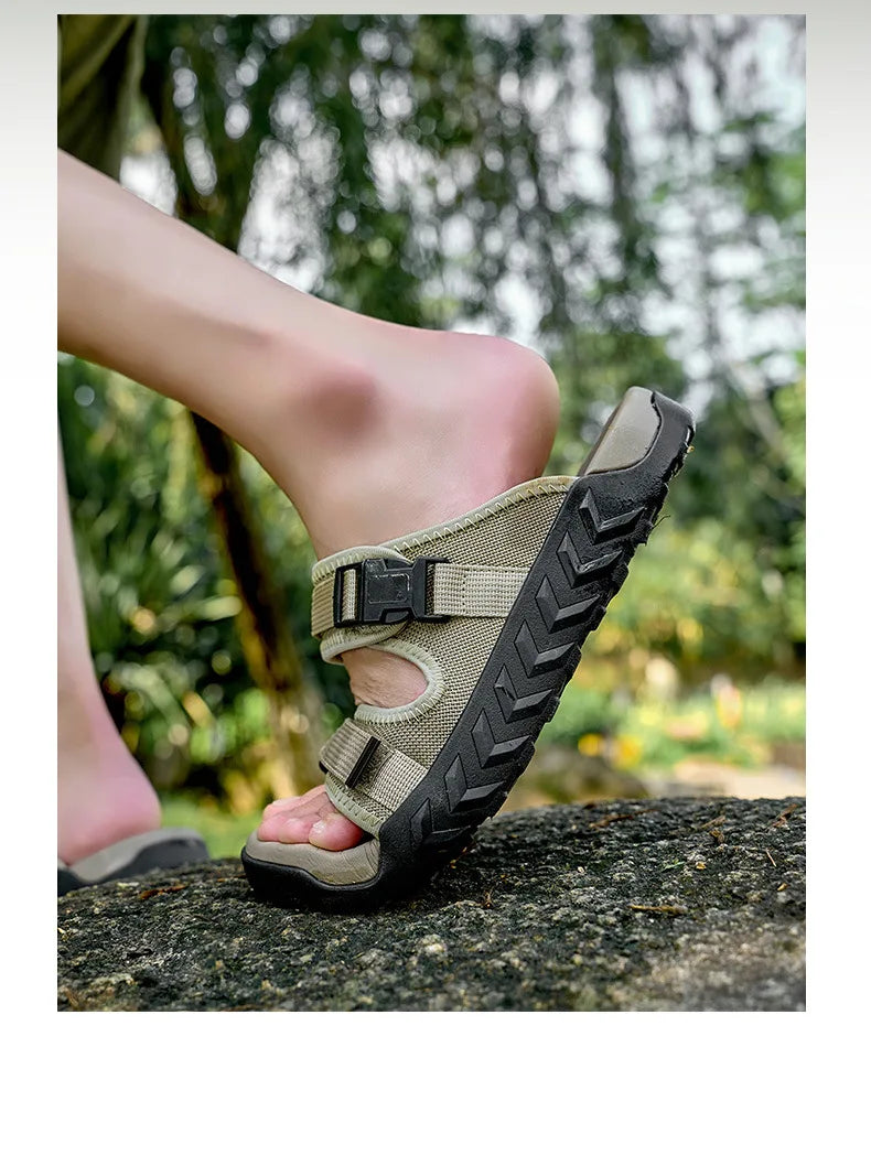 Summer Men Women Casual Sandals Couple Breathable Beach Slipper Outdoor Thick Soled Non Slip Sports Slippers for Men Big Size47
