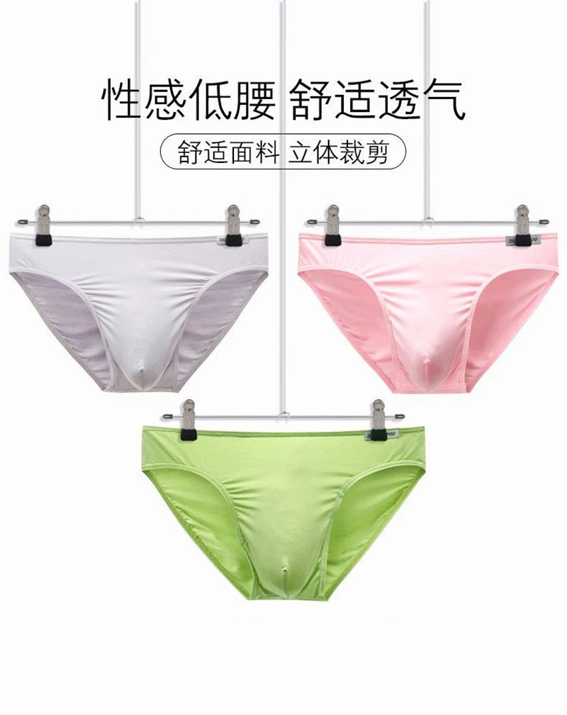 Men's Underwear Modal Briefs High Quality Soft Male Pants Breathable Comfortable Youth Underpants Men Sexy U Bulge Pouch Panties