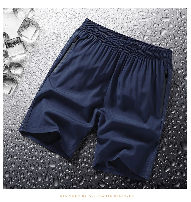 Men s shorts  outdoor casual and fashionable five quarter pants sports breathable men s loose straight leg elastic waist shorts