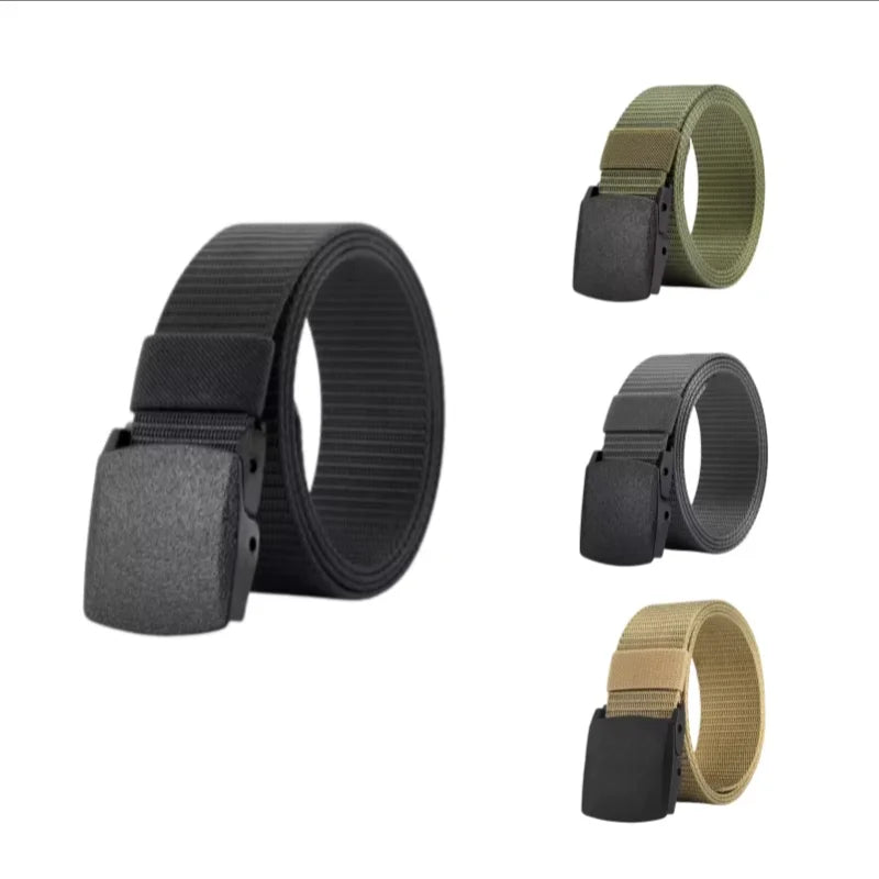 Men's Belt Outdoor Casual Canvas Belt Metal Free Training Nylon Tactical Belt With Pants Jeans Belt Sports Belts For Men Women