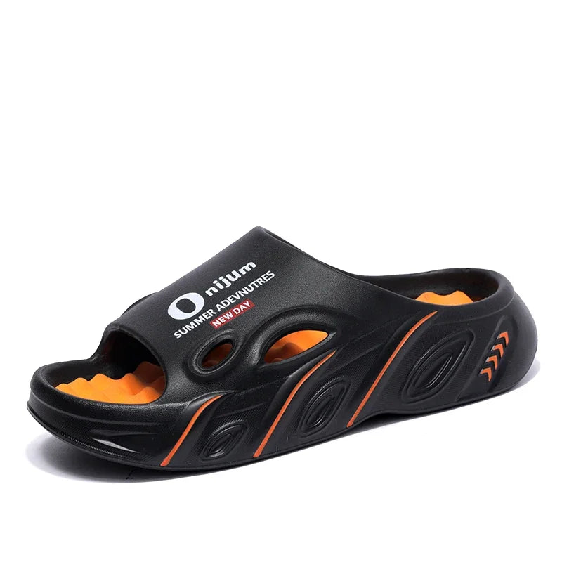 Summer Men's Massage Slippers Indoor Outdoor Sandals Beach Men Casual Shoes Comfortable Slides Flip-flop Men Women Home Slippers