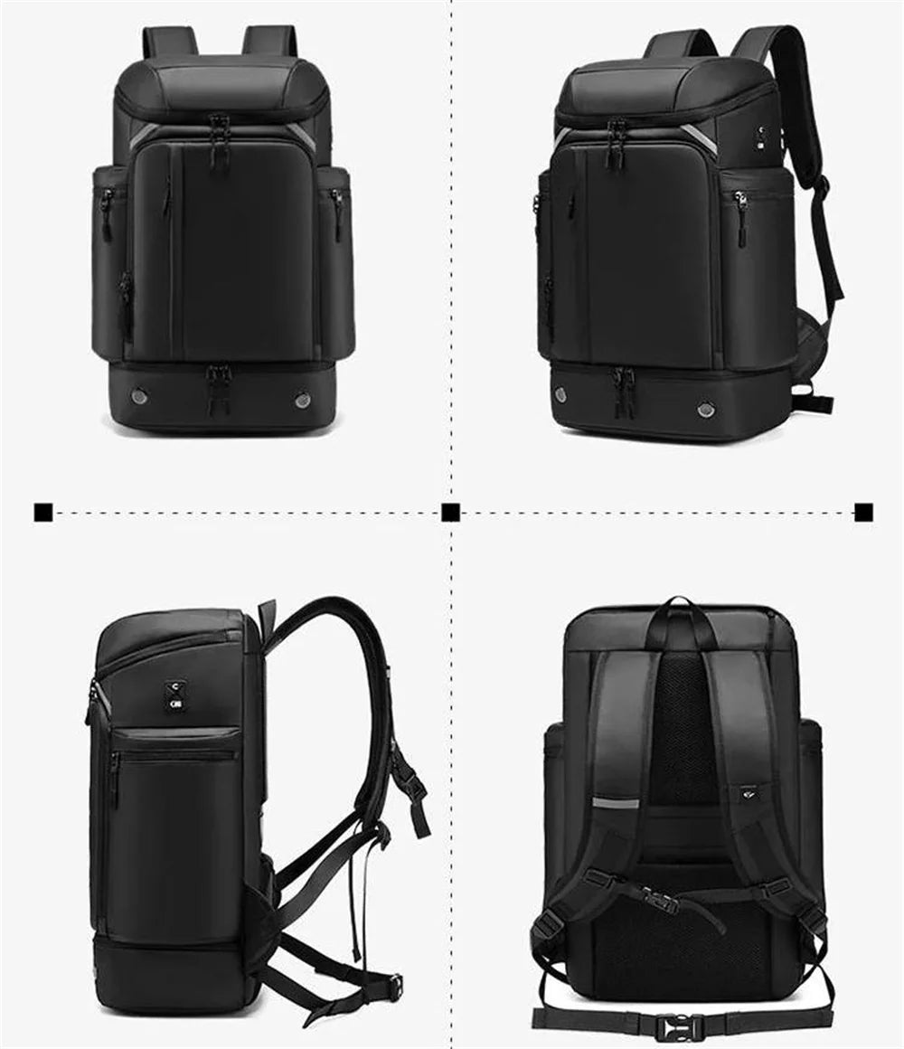 Men travel backpack large capacity trekking Backpack Business 17 Inch Laptop Backpack 50L Hiking Backpack With shoe bag ﻿