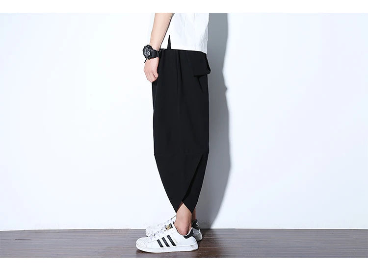 2024 New Casual Shorts Man Solid Harem Men's Summer Shorts Knee-length Short Pants For Men Bermuda Shorts Men's Summer Breeches