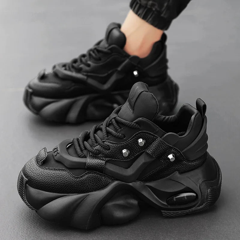 Men's Shoes Luxury Casual Breathable Sneakers for Men Comfortable Low Top Platform Boots for Men Height Increasing Sneakers