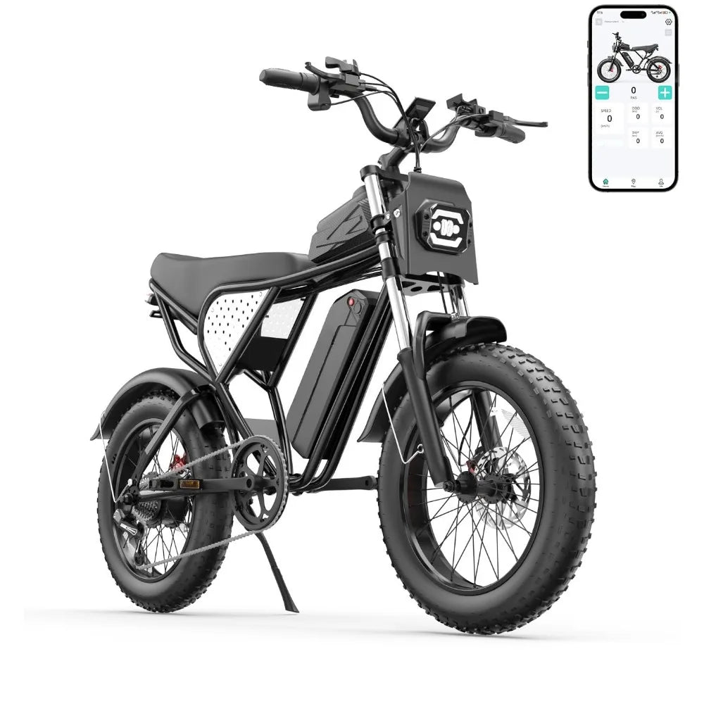 Electric Bike for Adult 1500W Peak Motor, 35MPH Speed, 48V 25AH Removable Large Battery Up to 80 Miles Range, UL, Customized