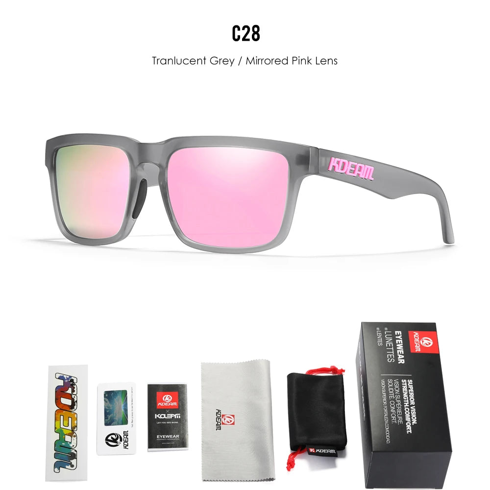 KDEAM Fishing Men's Sunglasses Polarized Classic Square Shades Unisex Size With Packaging