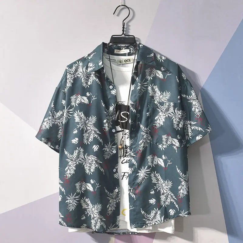 Printed Shirts And Blouses For Men Colourful Hip Hop Clothing Geometric Funny Man Tops Hawaiian Graphic With Pocket Floral Xxl S