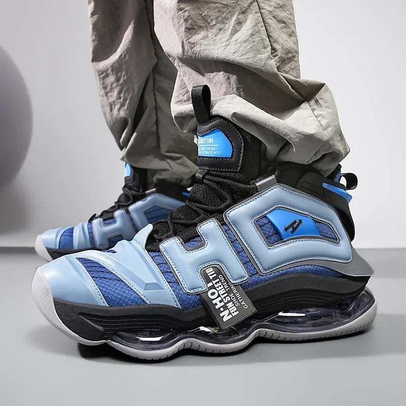 High-quality Mens Basketball Shoes High Street Original Sneakers Men Air Cushioining Rubber Anti Slip Leisure Shoes Male 39-45