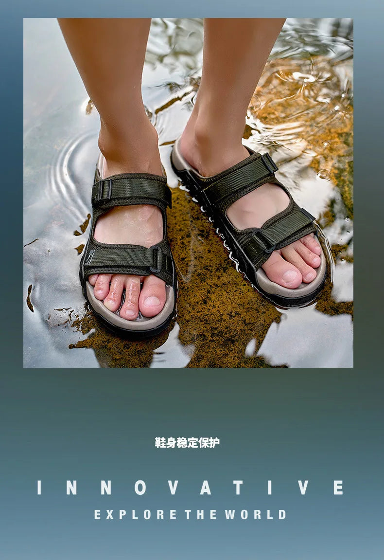 Summer Men Women Casual Sandals Couple Breathable Beach Slipper Outdoor Thick Soled Non Slip Sports Slippers for Men Big Size47