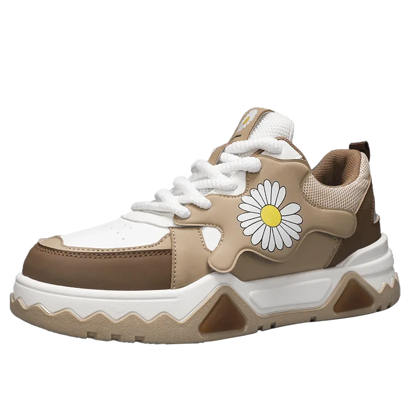 Sneakers Men Trendy Mixed Color Lace-up Thick-soled Casual Shoes Non-slip Shoe Round Toe Men Board Shoes Zapatillas Hombre