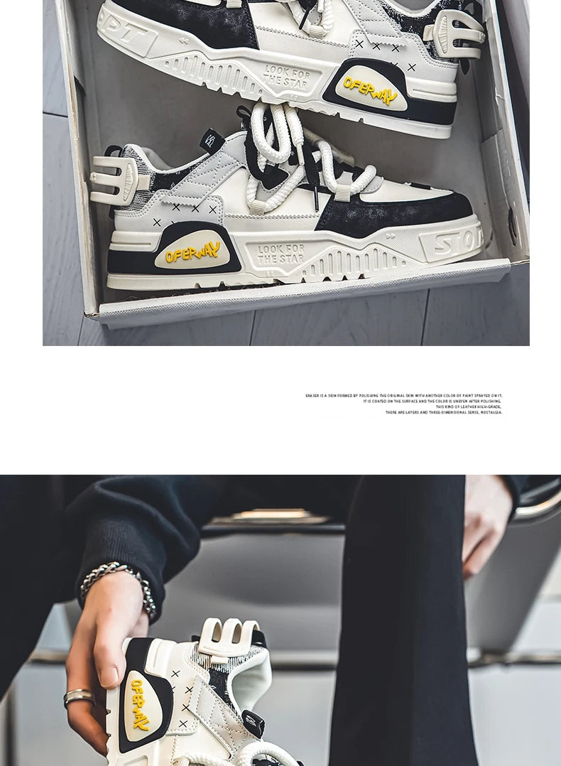 Shoes For Men Tennis Bread Hip-Hop Punk Skateboard Shoes Fashion Male Sneakers Couple Outdoor Sport Casual Shoes