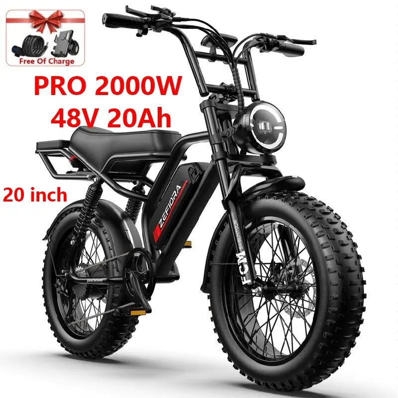 Thick Tire Electric Bike 1000w 2000w 20 26 Inch 30-50mph 30-60miles 48v Battery Factory Original,for Two Wheels Electric Bicycle
