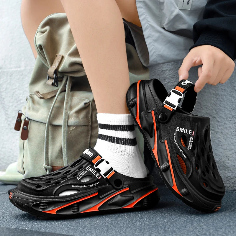 Fashion Men's Outdoor Sandals Slippers Beach Comfortable Clogs Soft Slides New Men Casual Shoes Garden Shoes Male Beach Slippers