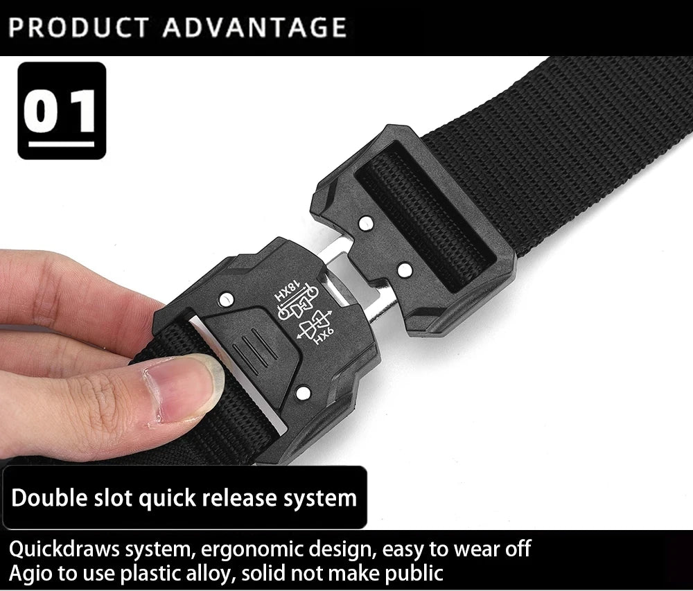 MEN'S Tactical Belts With Automatic Buckle Men's Canvas Belts Premium Pants Belts Sports Belts Nylon Belts