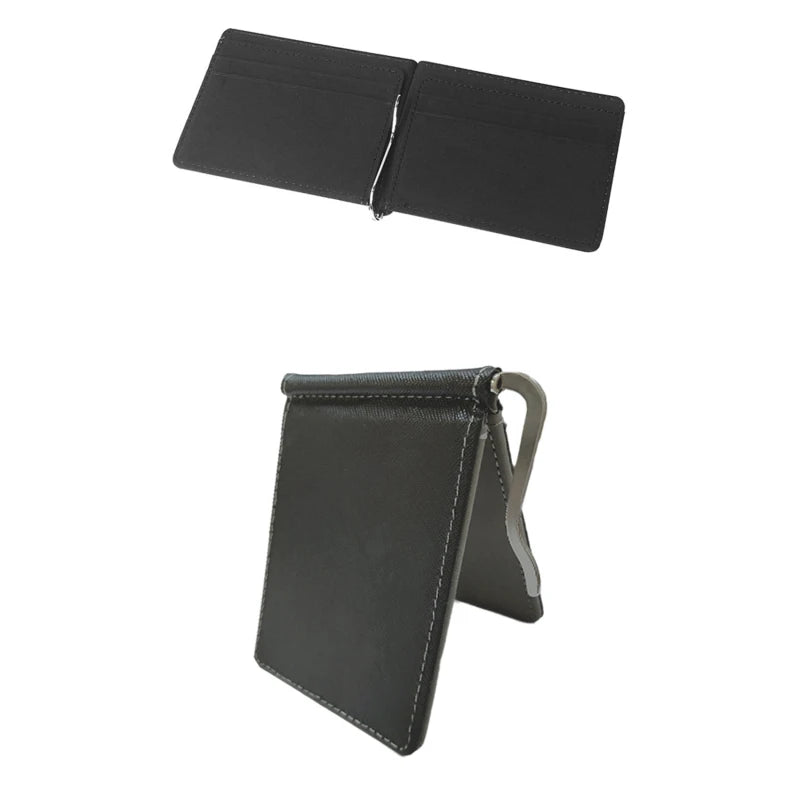 Fashion Men Wallet Short Skin Wallets Purses PU Leather Money Clips Sollid Thin Wallet Men Purse ID Credit Card Cash Holder