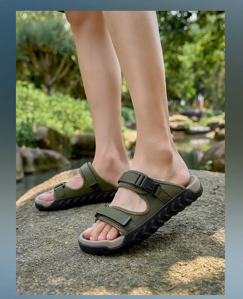 Summer Men Women Casual Sandals Couple Breathable Beach Slipper Outdoor Thick Soled Non Slip Sports Slippers for Men Big Size47