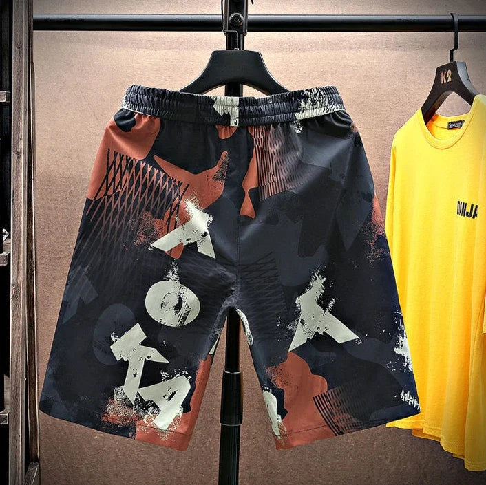 Shorts for Men Anime Graphic Board Man Short Pants Beach in Bulk with Ice Elastic Personalizate Fashion Streetwear New Pant 2024