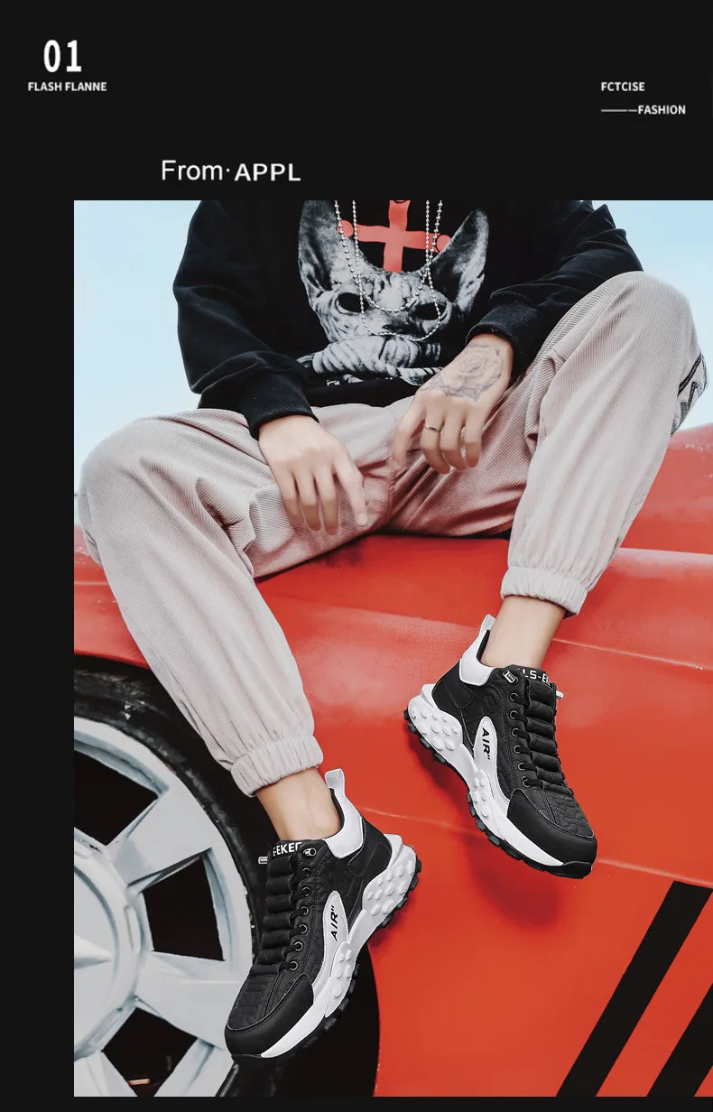 Brand Men's Sneakers Designer Comfortable Running Shoes for Men Outdoor Non-Slip Casual Shoes Fashion Platform Board Shoes Male