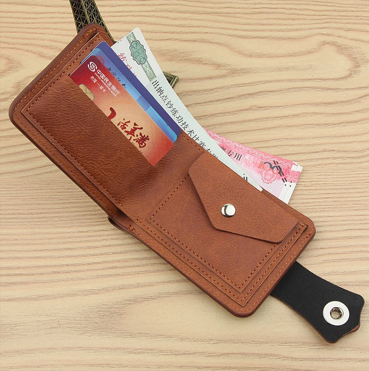 Men's Leather Wallet Short Purse for Man Wallets 2023 Credit Card Holder Money Bag Coin Bag Hasp Small Wallet Portafoglio Uomo