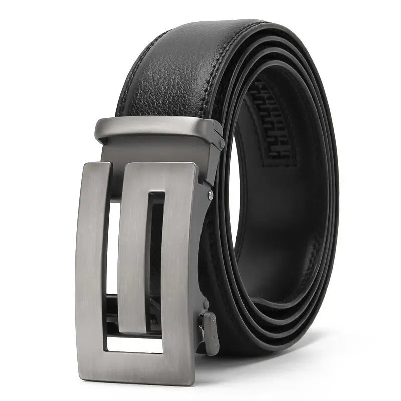 Belts Men Automatic Buckle Design Genuine Leather Belt For Men Luxury Leather Men's High Quality Male belt  110-130cm