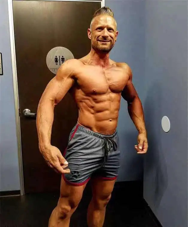 Mens Gym Fitness Shorts Bodybuilding running sports shorts Jogging Workout Male Summer Breathable Mesh Shorts men Sweatpants