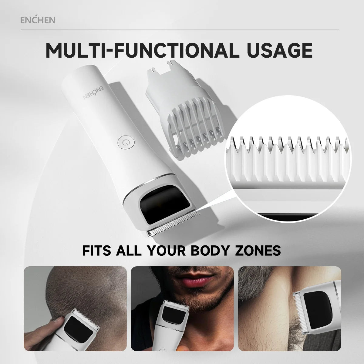 ENCHEN Hair Clipper Electric Barber Clippers Rechargeable Hair Cut Machine Cordless Beard Trimmer Travel Clipper for Men Boost 2