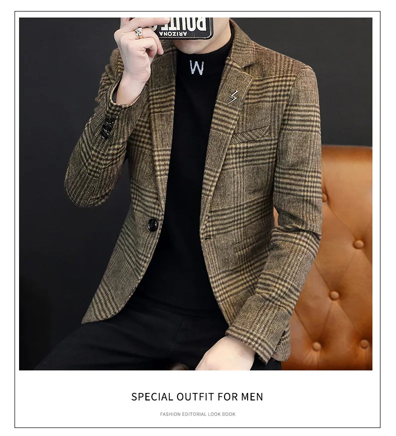2025 Teenage Casual Suit Men's Coat Casual Autumn Single-layer Shirt Korean Version Slim-fit Suit  Wedding Suits for Men