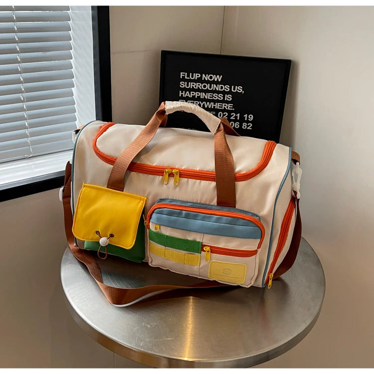 Travel Bag, Duffel Bag Cosmetics Bag, Professional Fitness Bag, Yoga Swimming Training Backpack, Satchel Shoulder Crossbody Tote Bag, Suitable for Men and Women