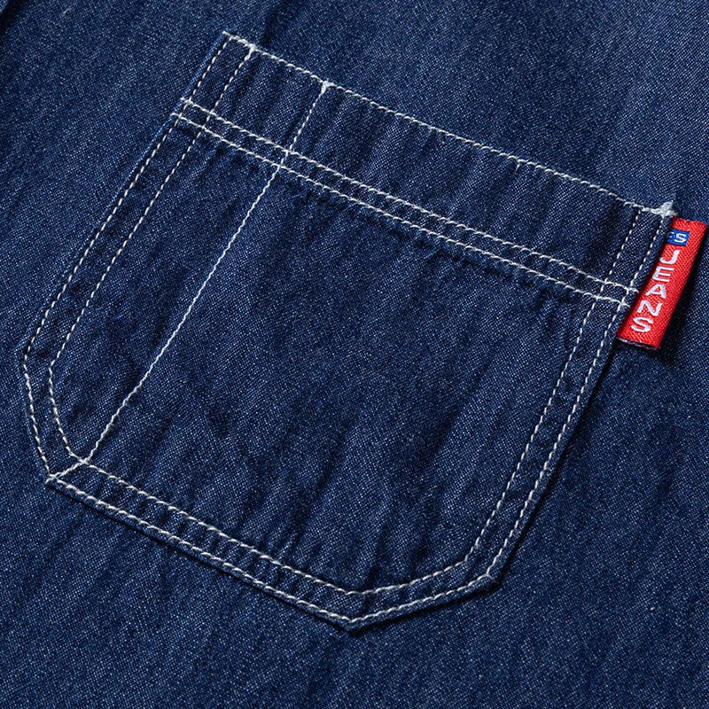 New men's long-sleeved shirt 100% cotton denim spring/summer casual non-ironing high quality breathable plus size solid color