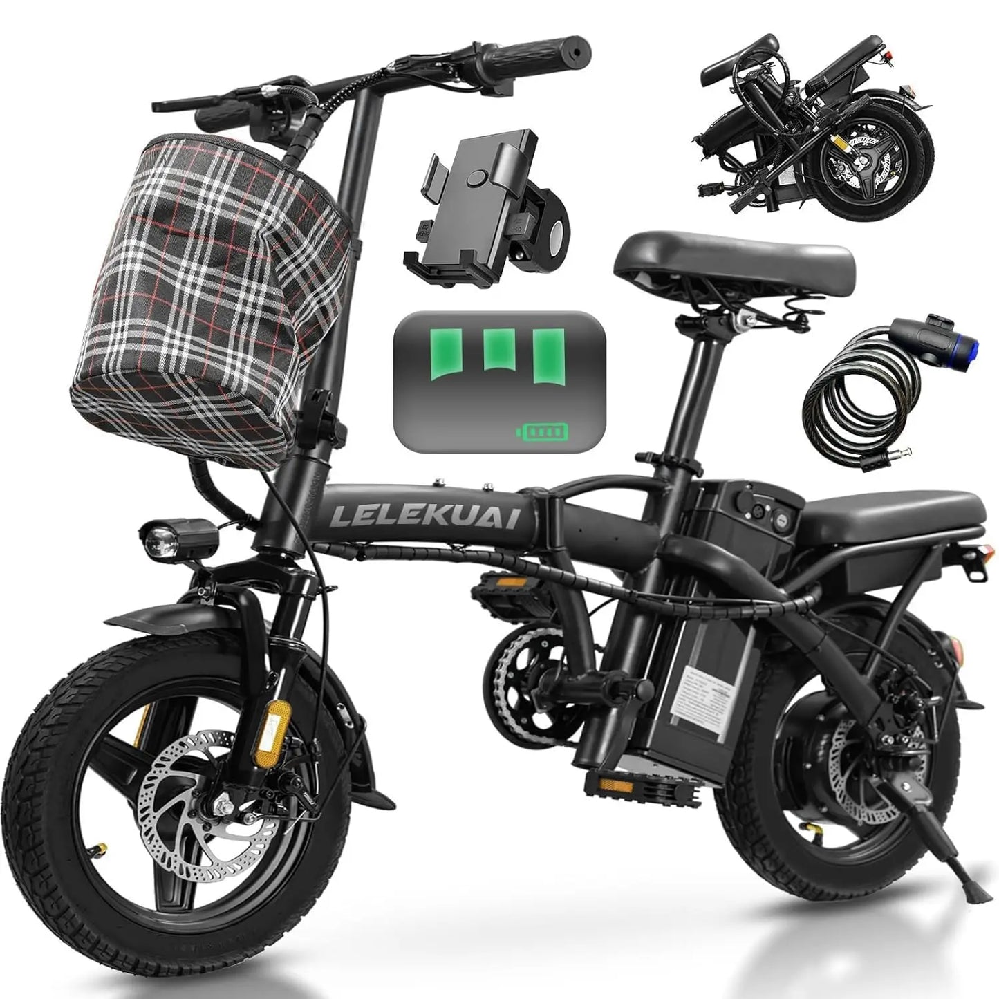 Electric Bike for Adults, 20-35MPH Speed, 560W-2000W Peak Motor, 30-55 Miles Range City Commuter Ebike, Removable, Customized