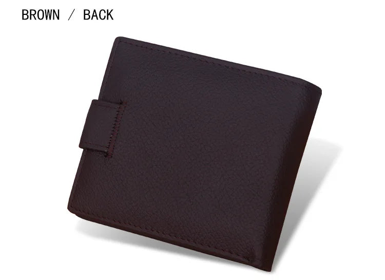 Genuine Leather Men Wallets Classic Free Engraving Name Zipper Purse Man Card Horder Famous Brand Quality Male Wallet For Boy