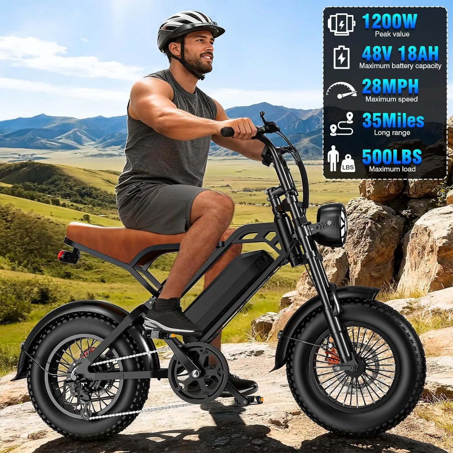 Electric Bike for Adults, 20-35MPH Speed, 560W-2000W Peak Motor, 30-55 Miles Range City Commuter Ebike, Removable, Customized