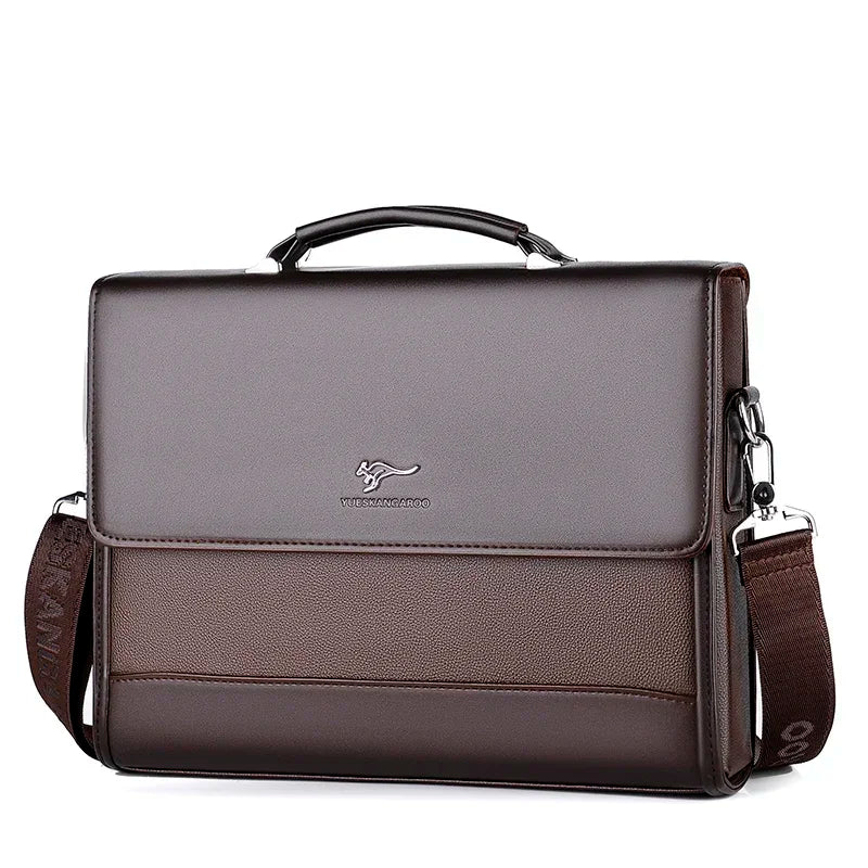 Male Handbags Pu Leather Men's Tote Briefcase Business Shoulder Bag for Men 2025 Brand Laptop Bags Man Organizer for Documents