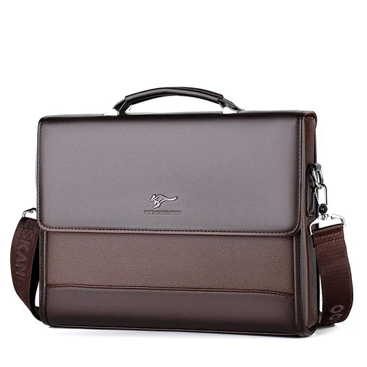 Male Handbags Pu Leather Men's Tote Briefcase Business Shoulder Bag for Men 2025 Brand Laptop Bags Man Organizer for Documents