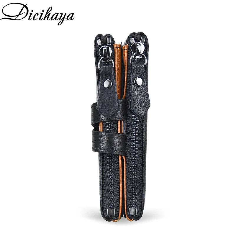 Genuine Leathe Men Wallet Luxury Desig Bifold Short Wallets Male Hasp Vintage Purse Coin Pouch Multi-functional Card Pocket