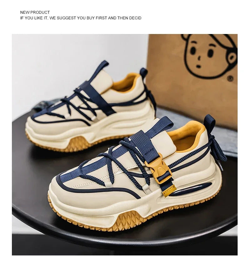 Fashion Men's Sneakers 2025 Trend Personalized Casual Men Shoes Comfort Platform vulcanized Shoes for Men Zapatillas De Hombre