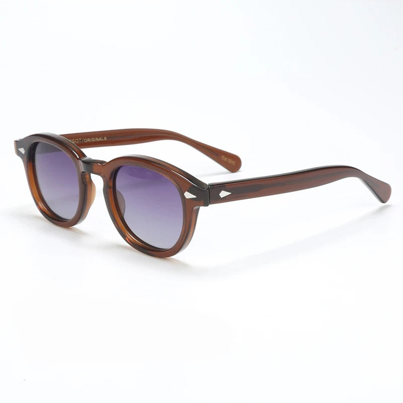Men's Sunglasses Woman Johnny Depp Polarized Sun Glasses Acetate Frame Luxury Brand Vintage Driver's Shade