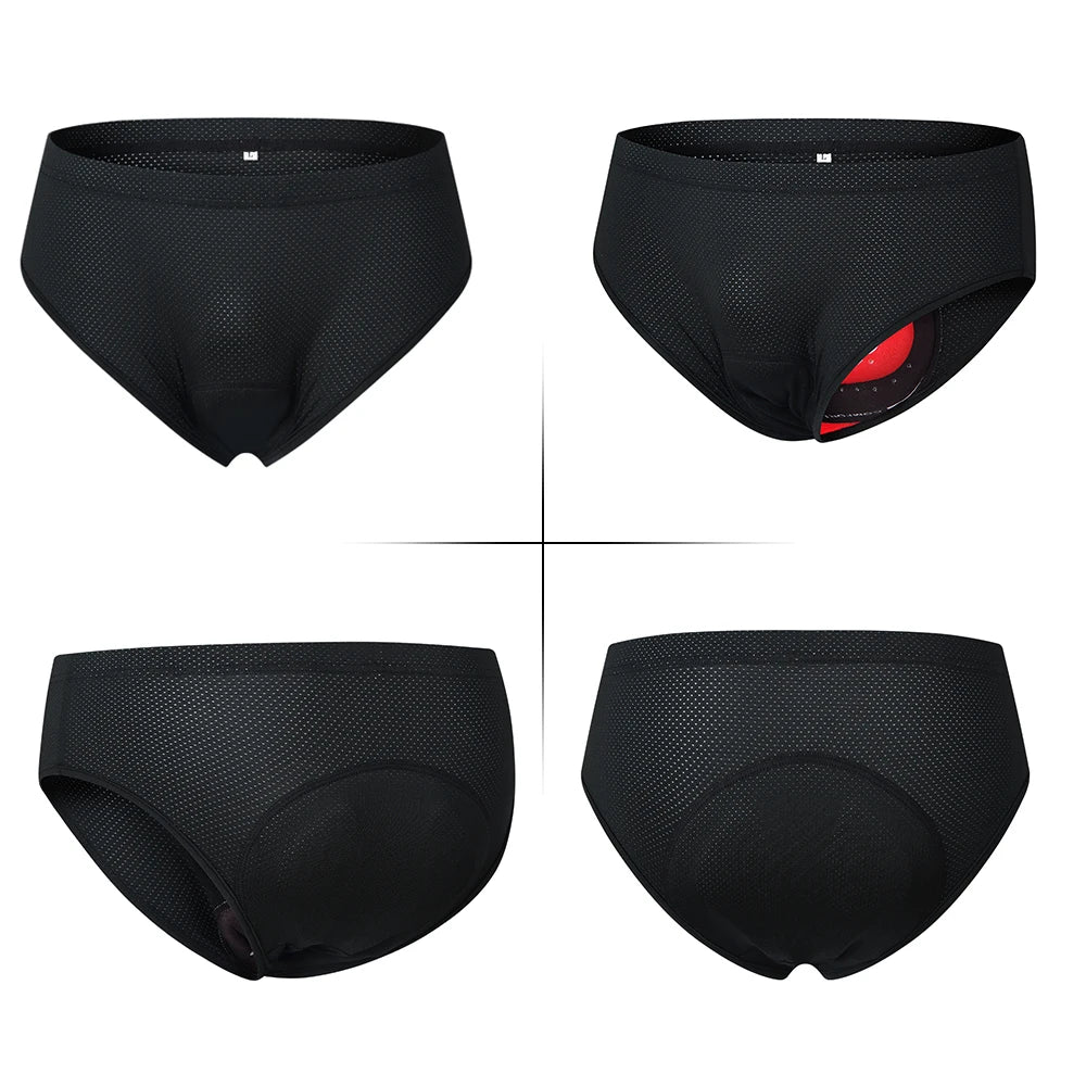 Men Bike Underwear Breathable Padded Bicycle Briefs Cycle Underwear Shorts