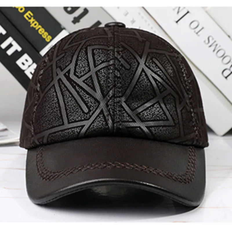 Natural Genuine Leather Hat Autumn Sheepskin Baseball Caps For Men And Women Party Hats Fashion Personality Brands Leather Cap