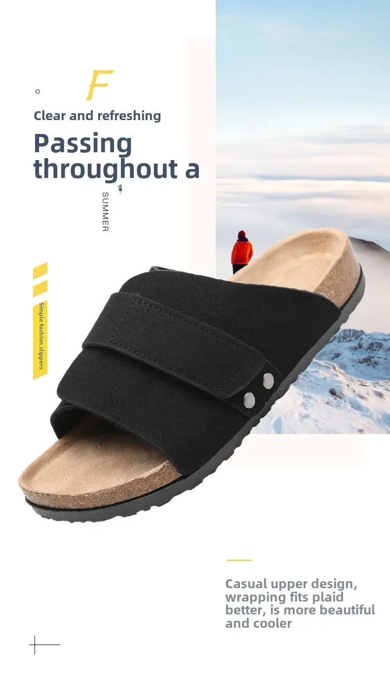Man's Leather Sandal for Men Beach Sandals Men 2025 Designer Men's Shoes Men's Comfortable Slipper Original Brands Shoes Summer