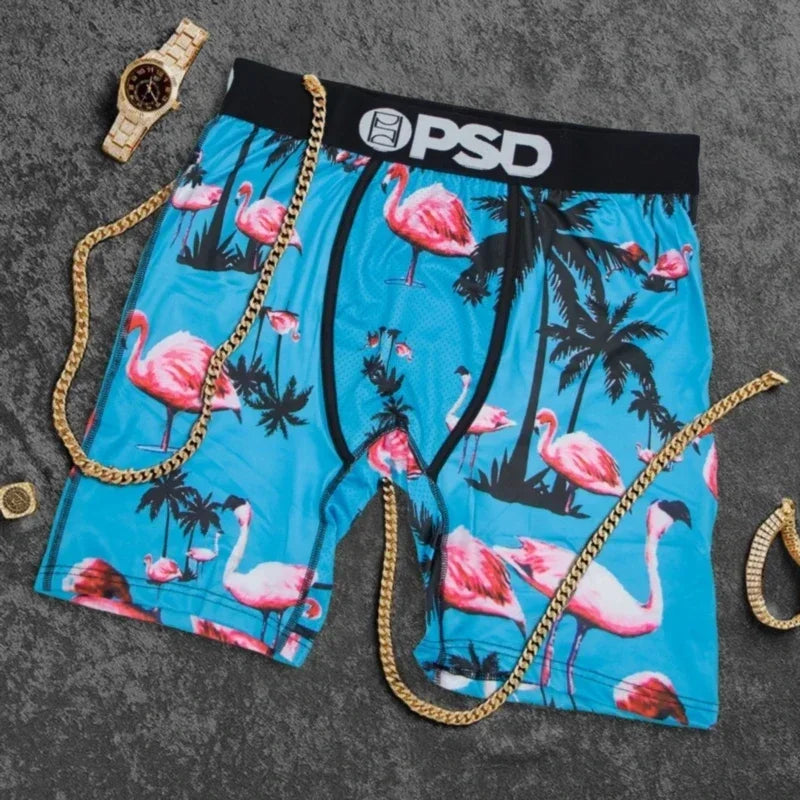 Men Underwear Summer Breathable Men's Boxers Sexy Underpants Male Plus Size Man Panties Fashion Print Men Boxershorts Trunks