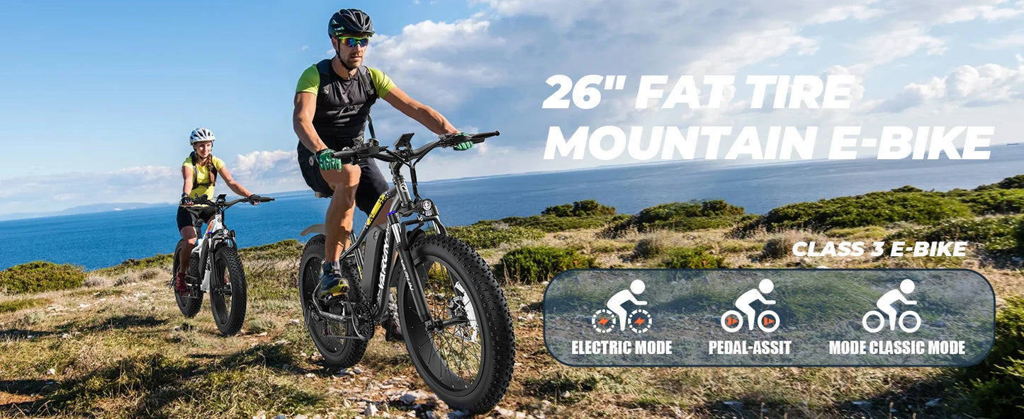 26inch E-Bike for Adults 500W Motor 7-Speed Mountain Electric Bicycle Off-road E-BIKE Urban/Cruise Riding